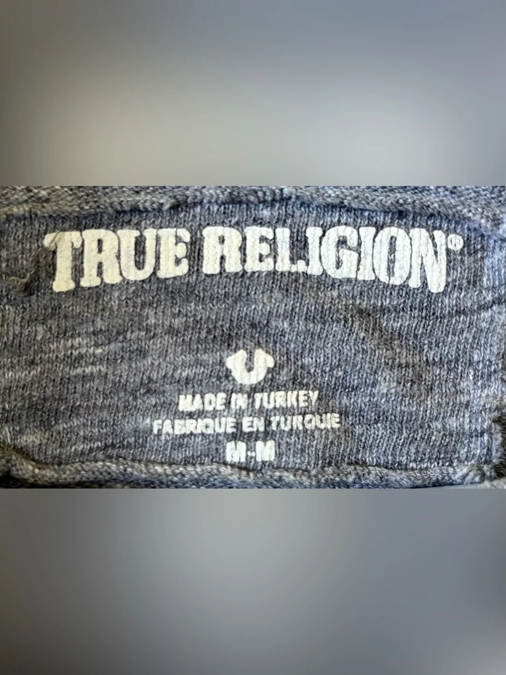 True Religion Grey Heather Pullover Sweatshirt